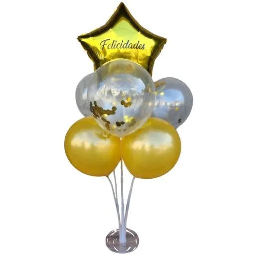 Arreglo de globos de felicidades